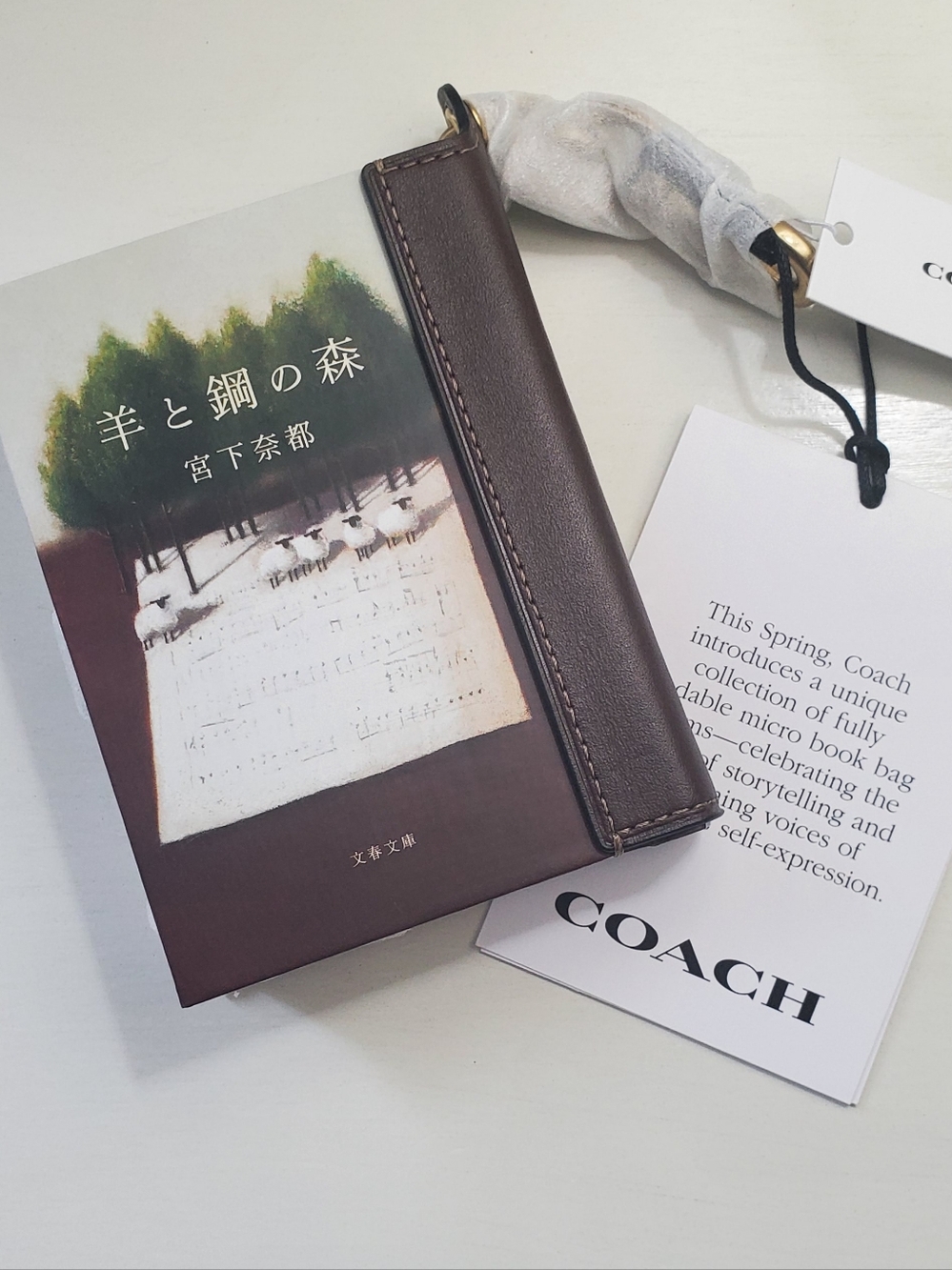 💕48 HOUR SALE - COACH Book Bag Charm - Forest of Wool and Steel💕 - Picture 2 of 4